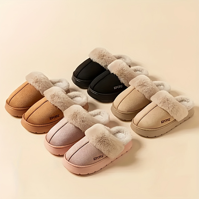 Unisex Winter Casual House Slippers, 4 Colors Available, Neutral Design for Vacation and Leisure Wear, Essential Autumn/Winter Footwear with Anti-Slip & Easy-to-Wear Features, Cozy Fit Socks Style Elegant Indoor Outdoor Couple Shoes