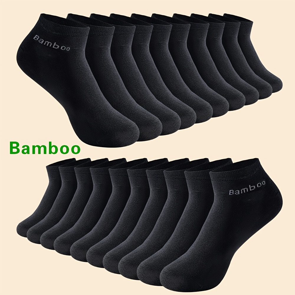E-shop 10 Paar hochwertige Herren-Bambusfaser-Socken, feuchtigkeitstransportierend und geruchsresistent, geeignet für Freizeit- und formelle