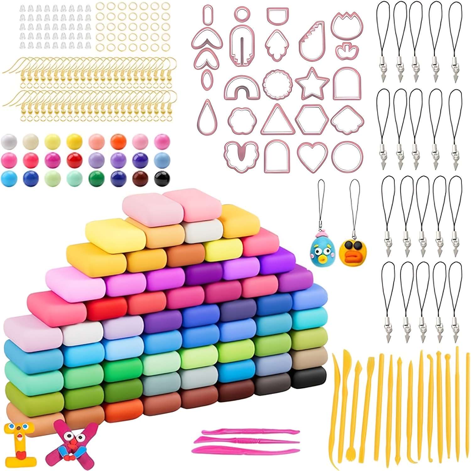 335pcs creative earring making kit including ear hooks ear plugs molds and strings suitable for valentines day gifts and jewelry crafting