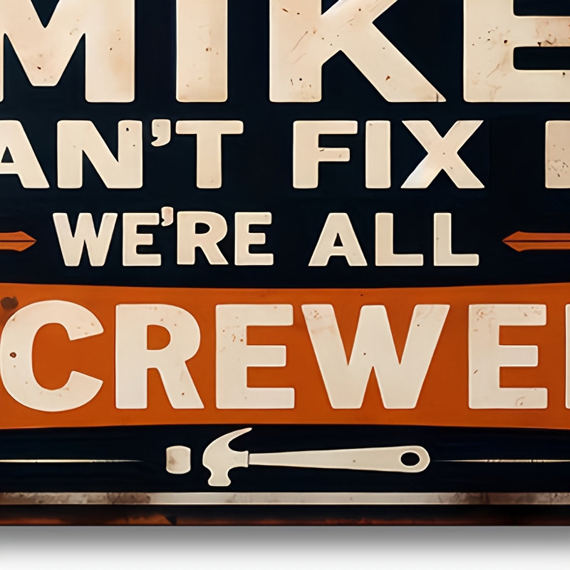 

1pc Metal Tin "if , We' Screwed" - Decor For , , Bar, Club, , Restaurant, , - For , , - Non-textile