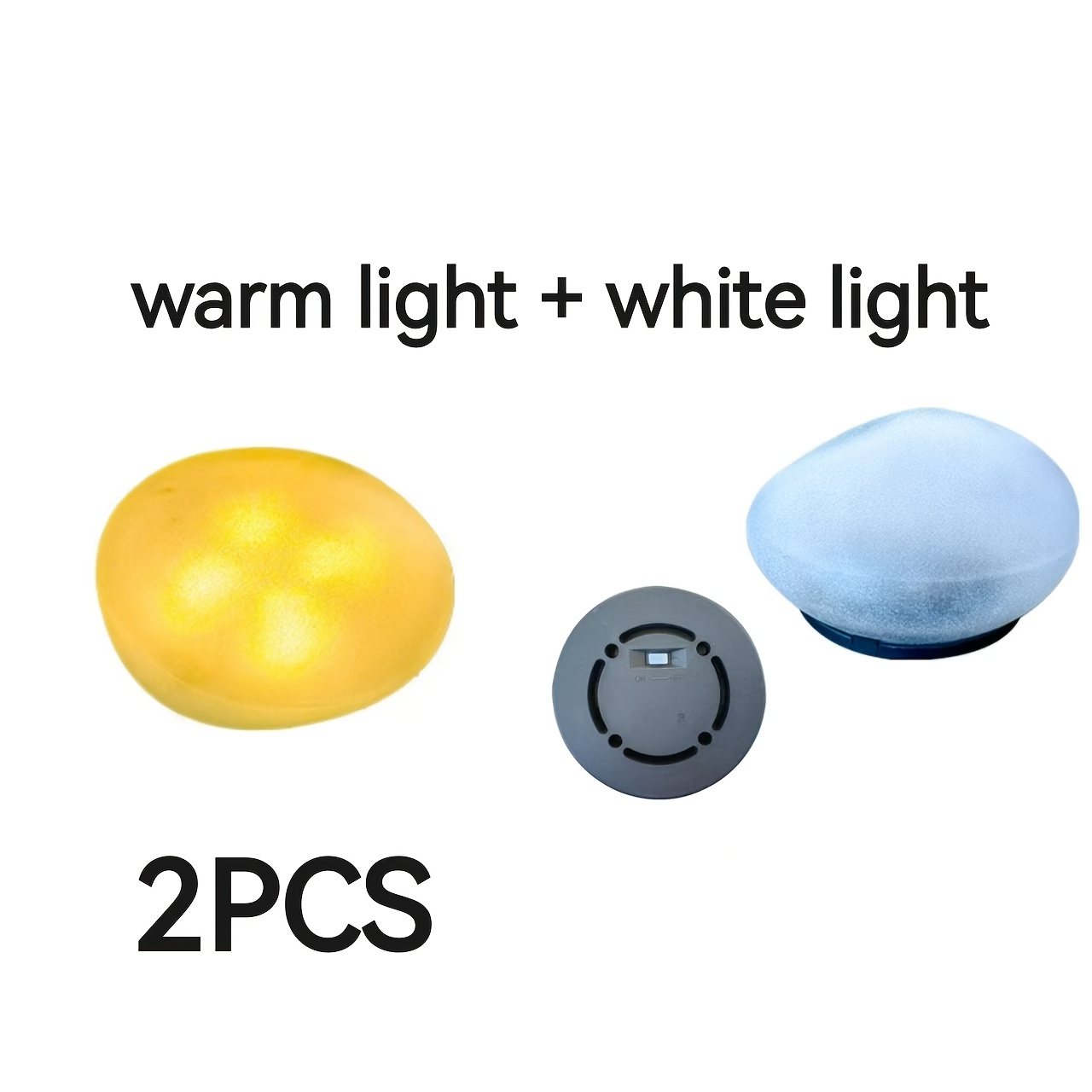 1/2pack Lamp Lawn Light - Solar Glass Pebble Lamp / For Courtyard Lighting Decoration, Stone Lamp