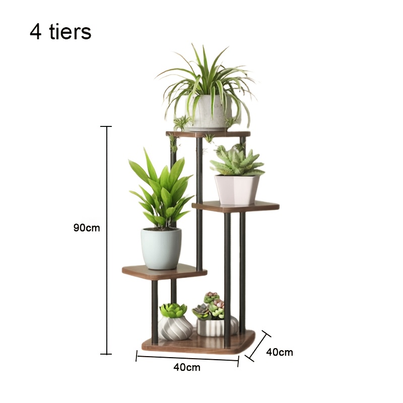4/5/6-tier Brown Metal Corner Plant Stand For Indoor Use, A Tiered Flower Pot Holder For Multiple Plants, Suitable For Patio, Garden, Balcony, Living Room, And Bedroom