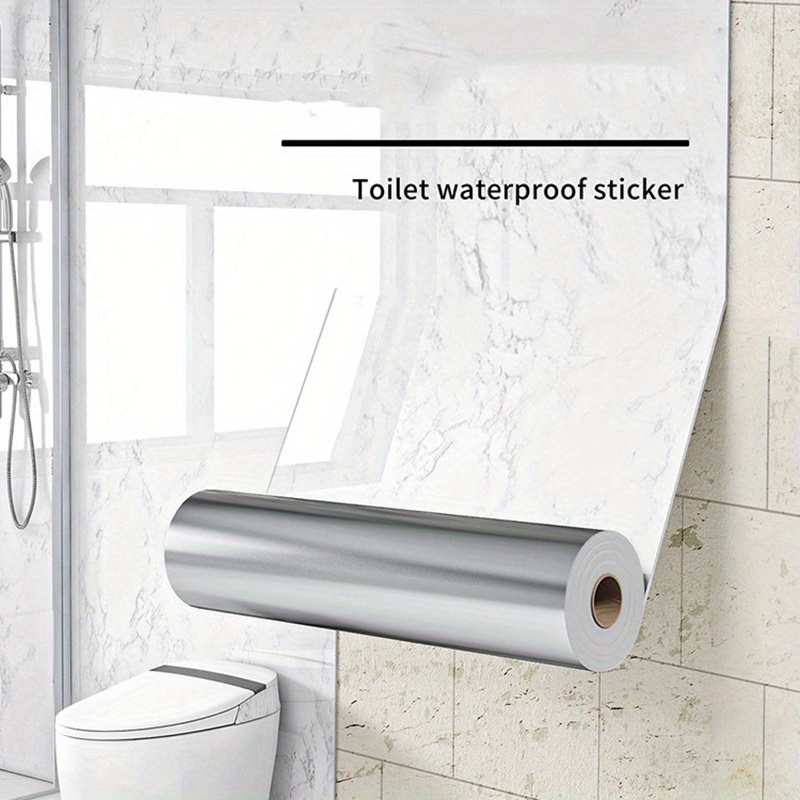 self-  waterproof bathroom wall stickers - marble-like texture, detachable & easy to apply, no residue, for shower, kitchen, bathroom, kitchen countertop, bathroom wall stickers waterproof, kitchen countertop protection,    , noresidue   0