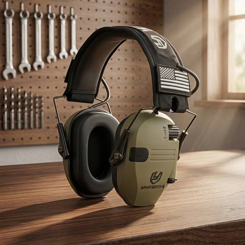 item picture pickup over ear headset noise reduction safety ear defender portable wearable headset for industrial sites and daily outdoor use