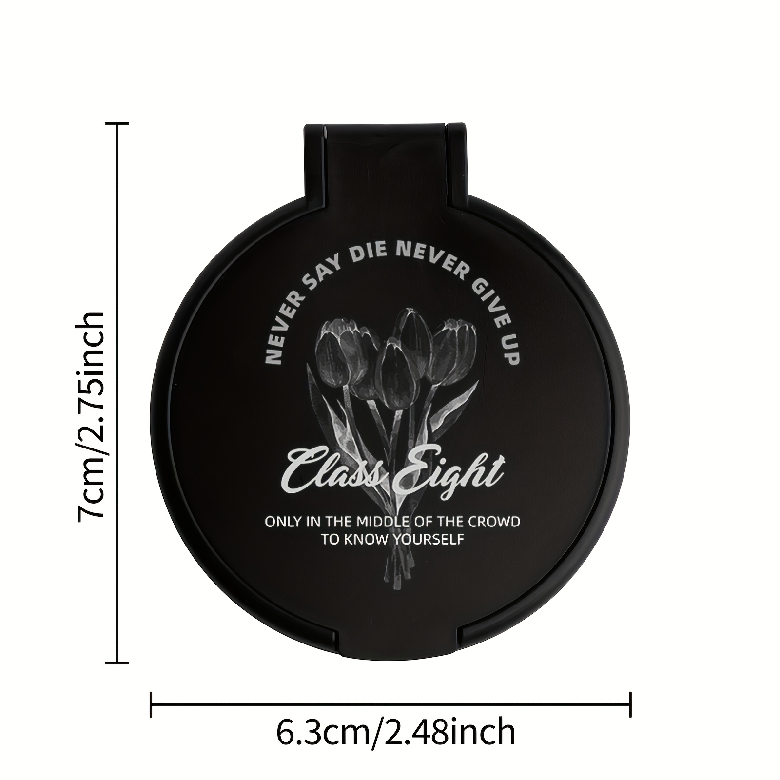 TEMU 100pcs Customizable Pocket Mirror | Foldable, Portable Makeup Mirror With Polished Plastic Frame And Float Glass Lens, Ideal For Travel And
