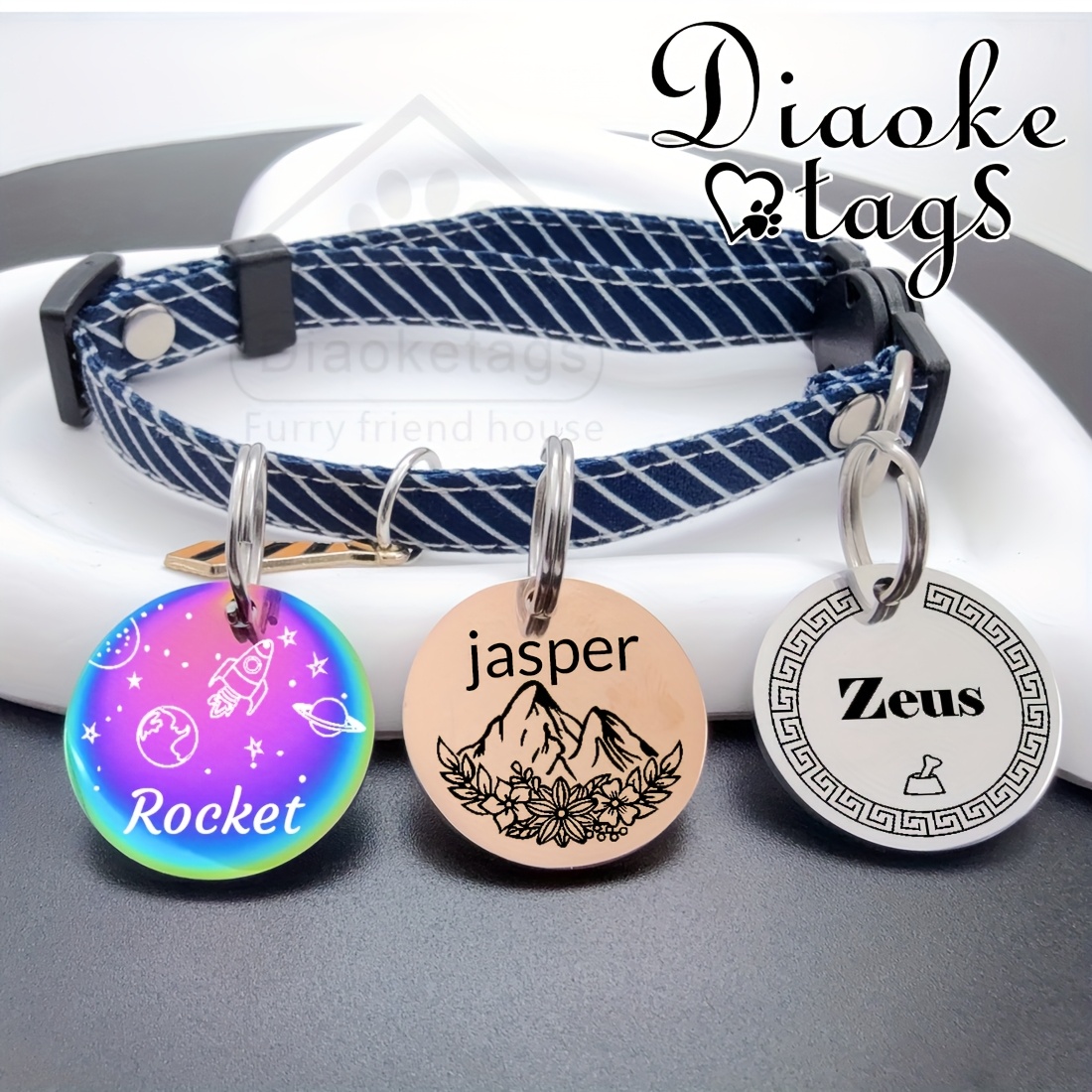 Lifetime Warranty Deep Engraved Dog Tags Custom Engraved Pet Tags