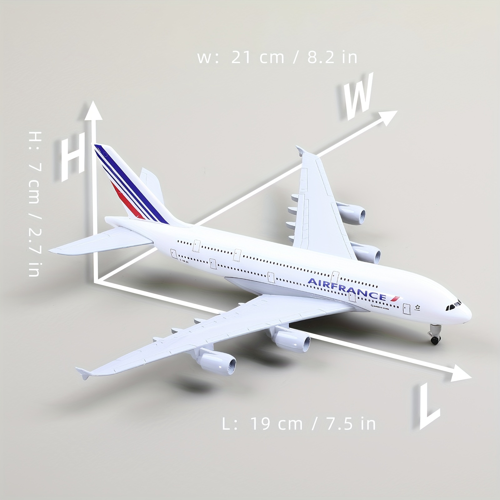 Airbus A380 Modellflugzeug 1:160 - 18,1 Zoll Mit LED Und Rädern, Sammlerstück