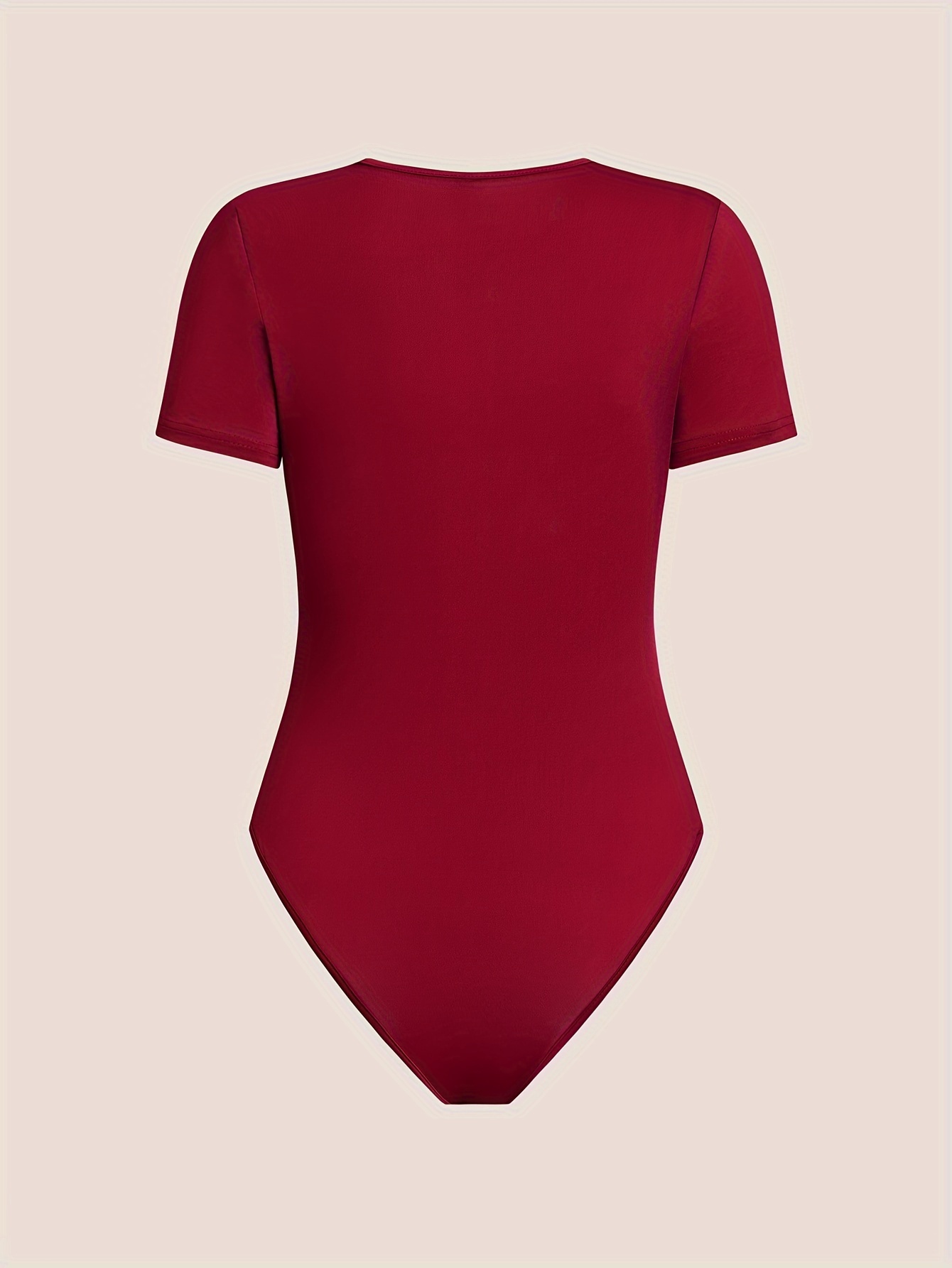 ASEIDFNSA Red Shorts for Women Womens Bodysuit Short Sleeve Denim