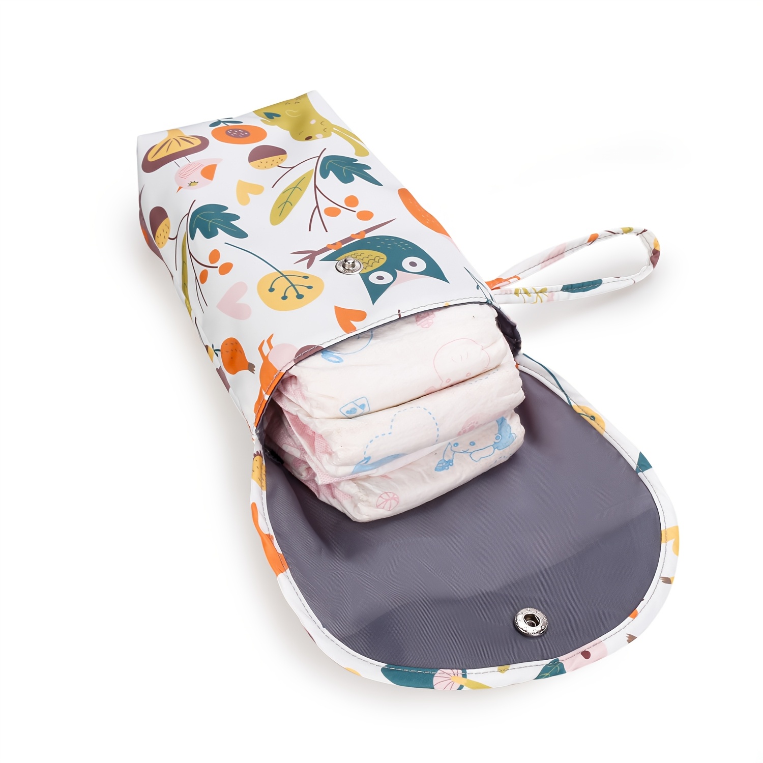 Children's Diaper Storage Bag, Portable Outing Pouch for Diapers, Disposable Diapers, and Cloth Diapers