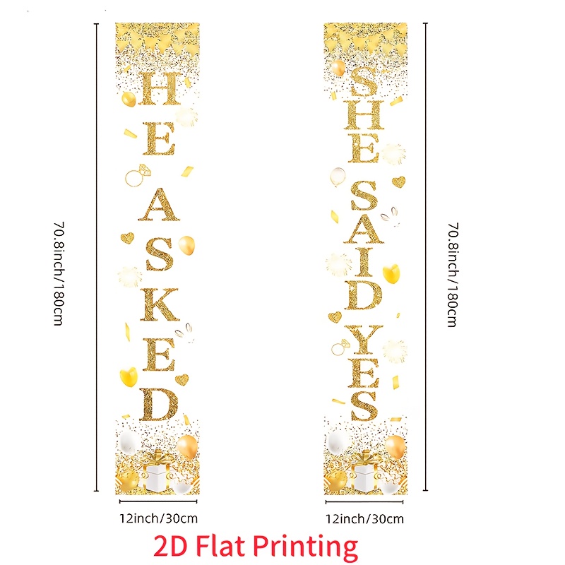 TEMU 2d Flat - 2d Flat - Two-dimensional Flat Banner Featuring For Weddings, Suitable For Engagement Parties, And Used As A Hanging Flag For Holiday