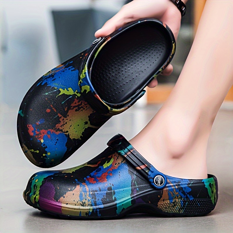 womens summer clogs breathable thick sole slip on sandals with   material for indoor outdoor use   solid color round toe design comfortable lightweight Product details 8