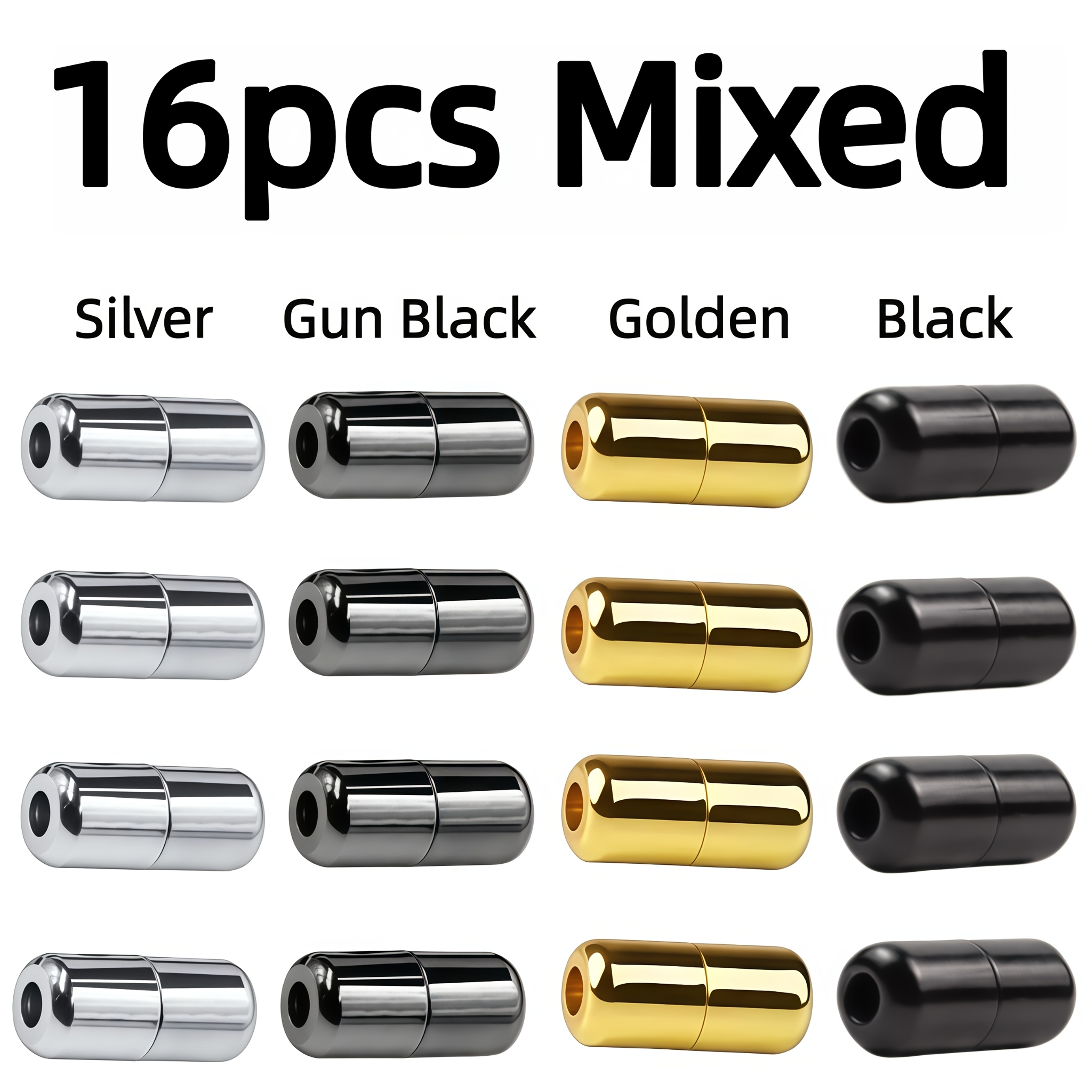 TEMU 16 piezas de hebillas de cápsula de metal - Conectores sin cordones ideales para zapatillas, calzado casual y más, diseño sin para perezosas,