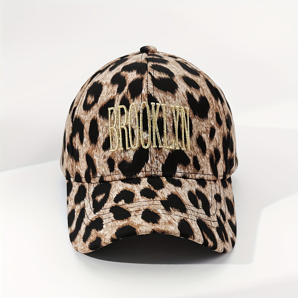 E-shop 1 Leopardmuster Punktierter Mode Buchstabenbestickte Herren- und Damen-Baseballkappe Outdoor Sonnenschutz
