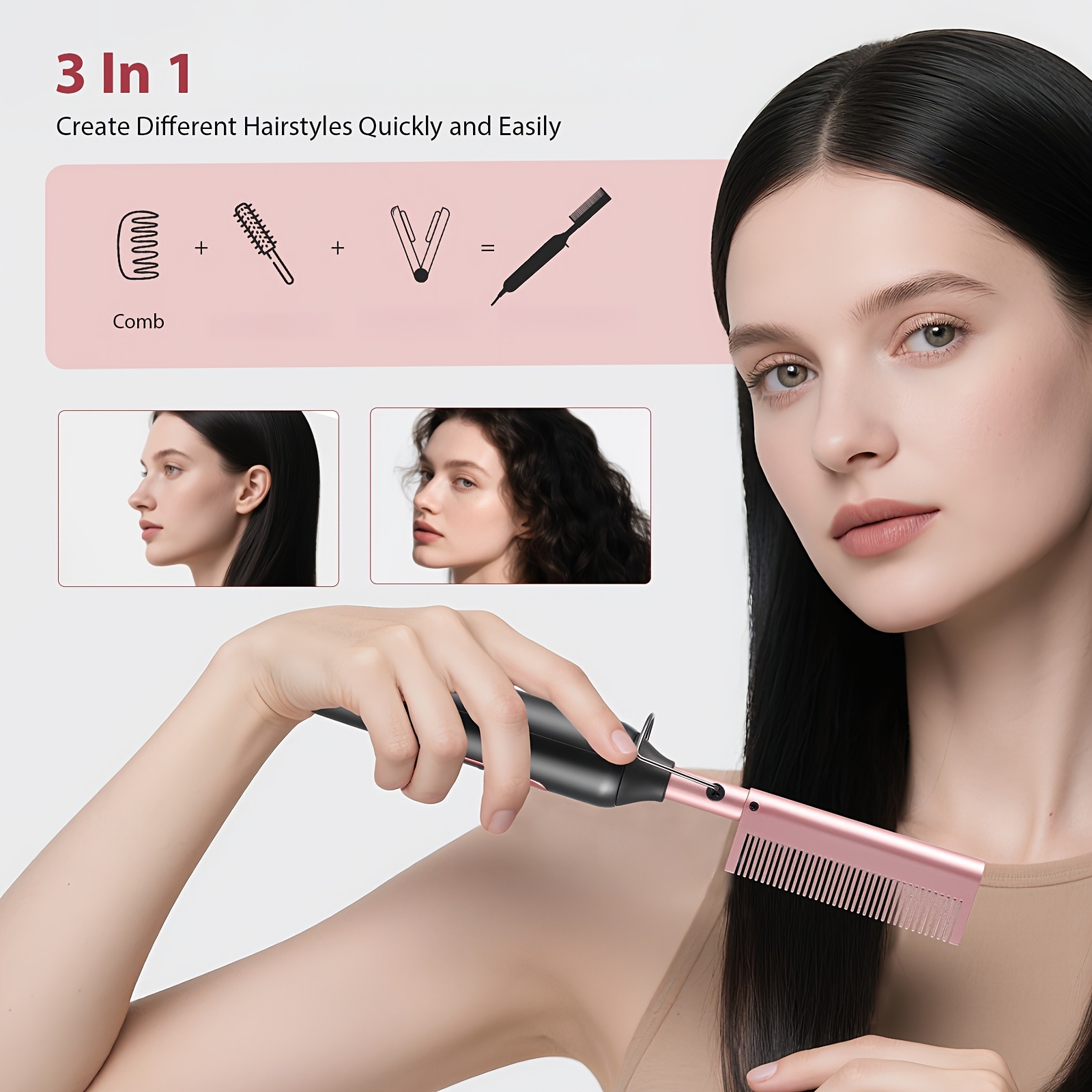 Hair Comb Set with Accessories for Home and Travel