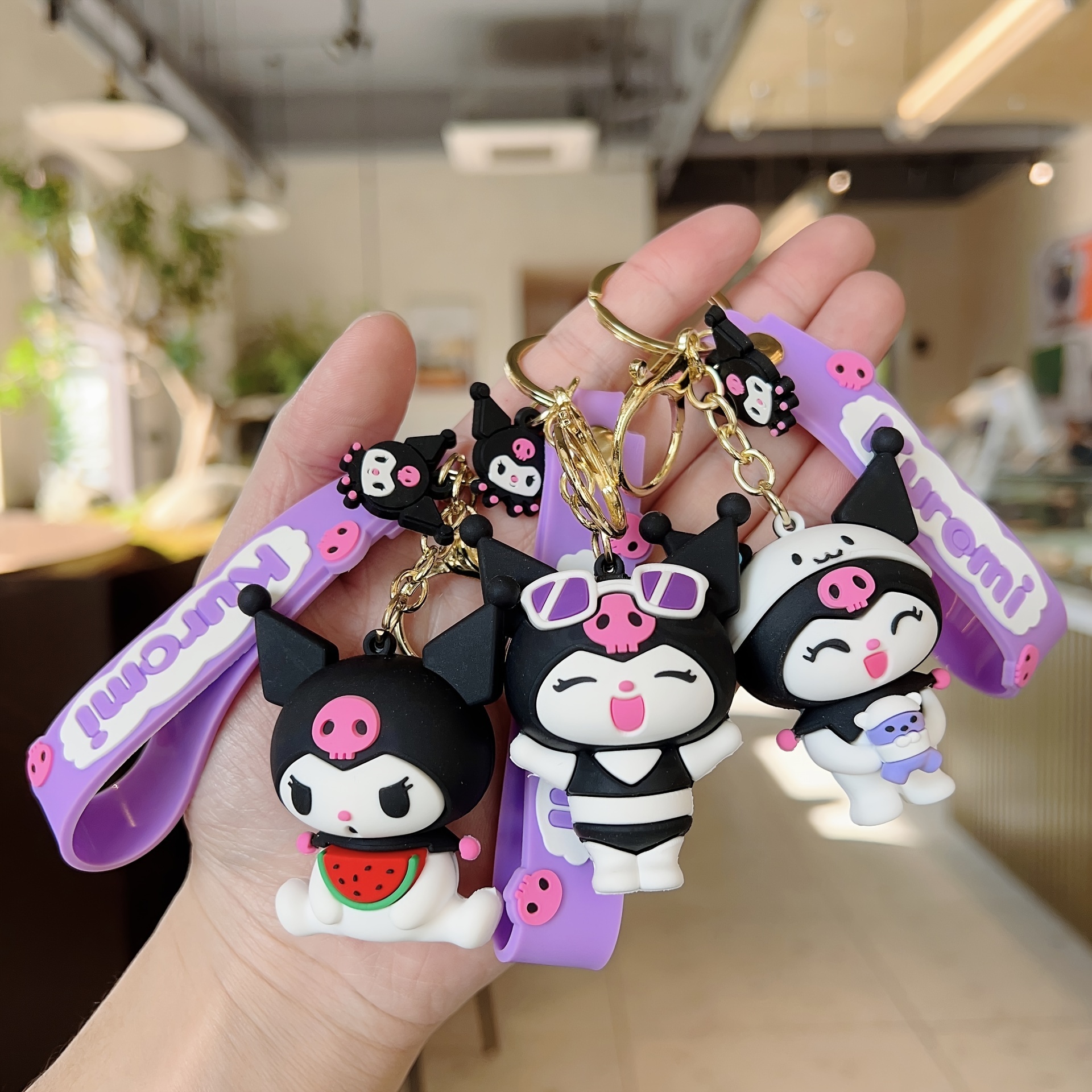

Cute Style Keychain, Hello Kitty & Kuromi Pendants Keyring, For Backpacks, Bag - Perfect Choice For Gift