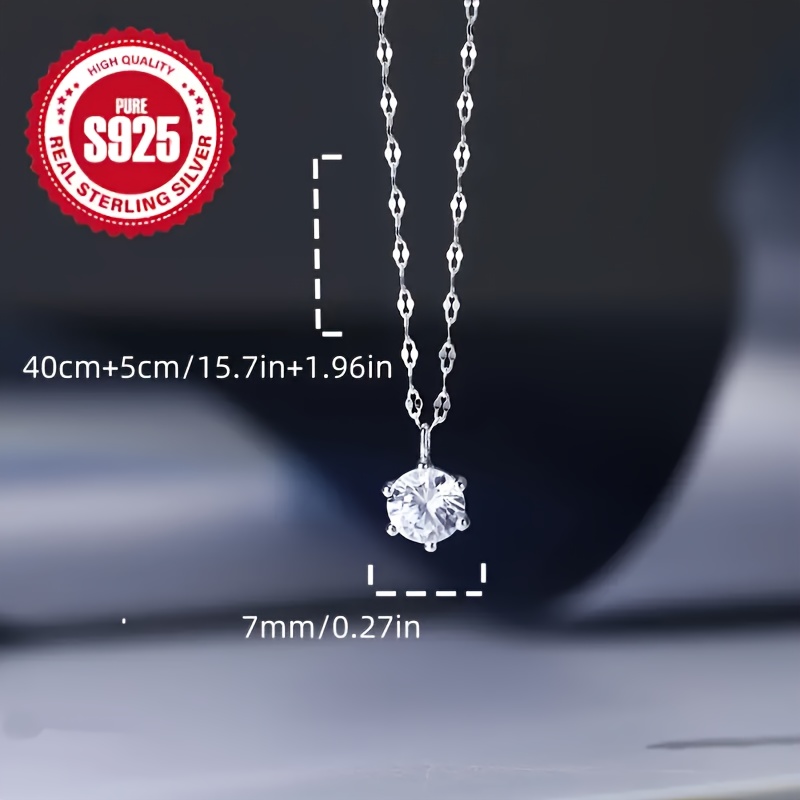 Women's S925 Silver Lip Necklace, Blingbling Light Luxury