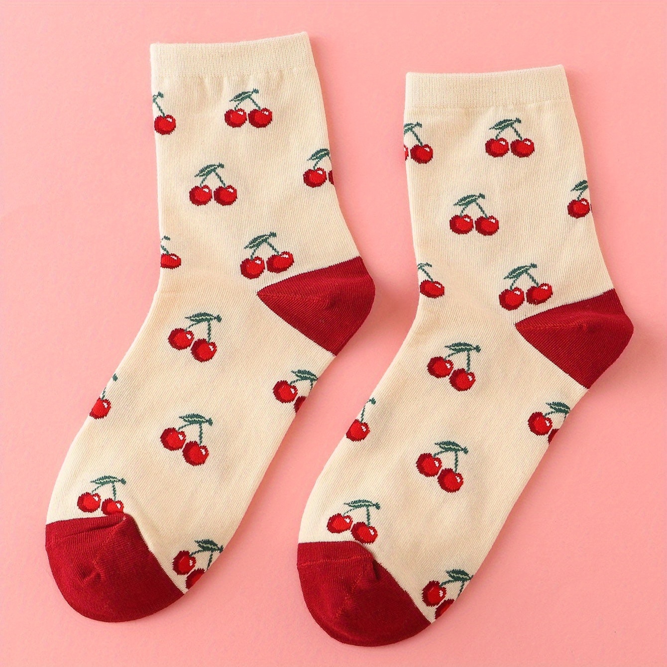 TEMU 1 Par de Calcetines de , Calcetines , Calcetines Adorables, Calcetines Dulces para Mujer, Diseño de Frutas, Calcetines de Regalo para , Regalo