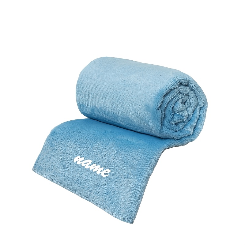 Custom Embroidered Name Pet Blanket in Multiple Colors