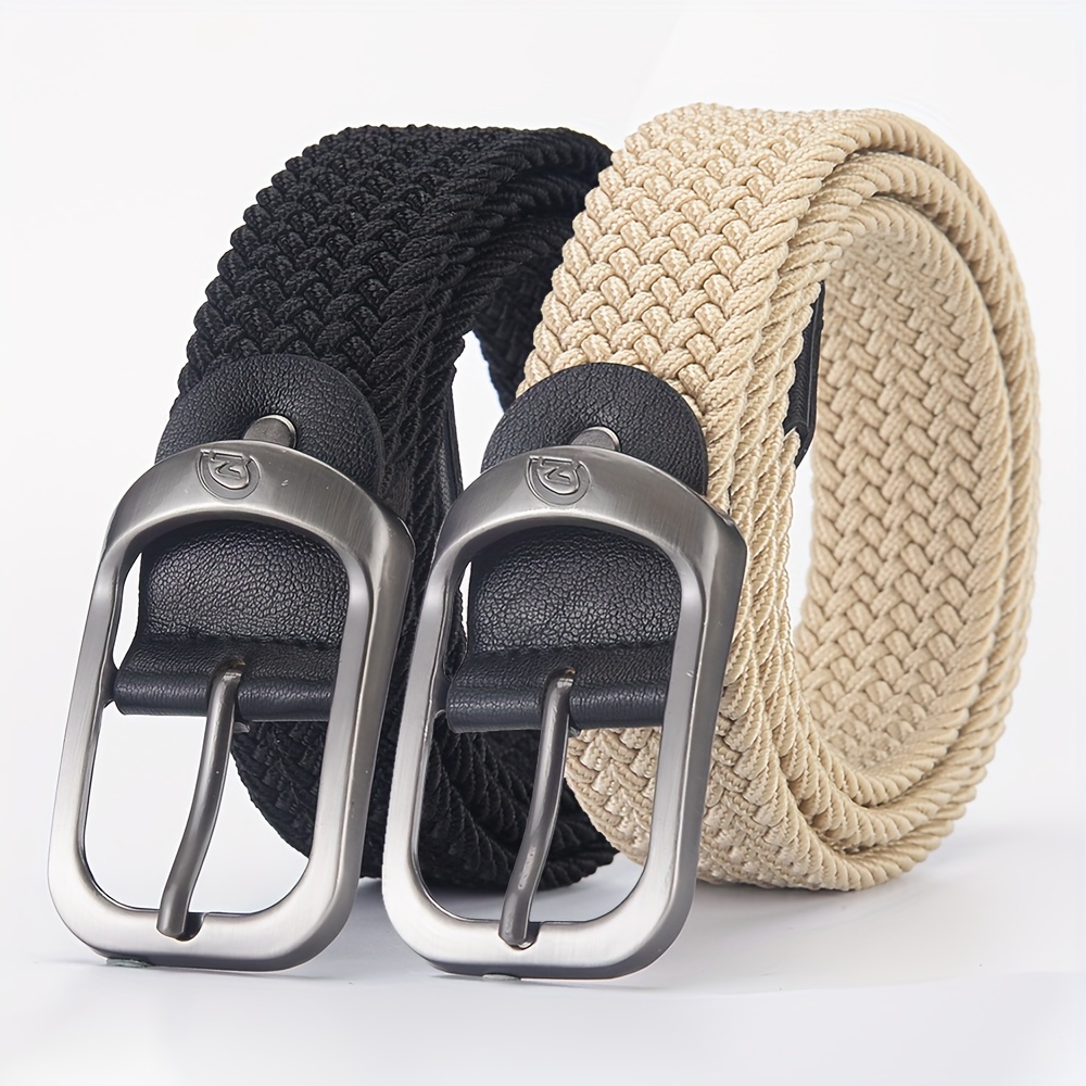 

Casual Woven Elastic Belt Stylish Elastic Band Belts Buckle Waistband Sporty Jeans Matching Waist Band For Women