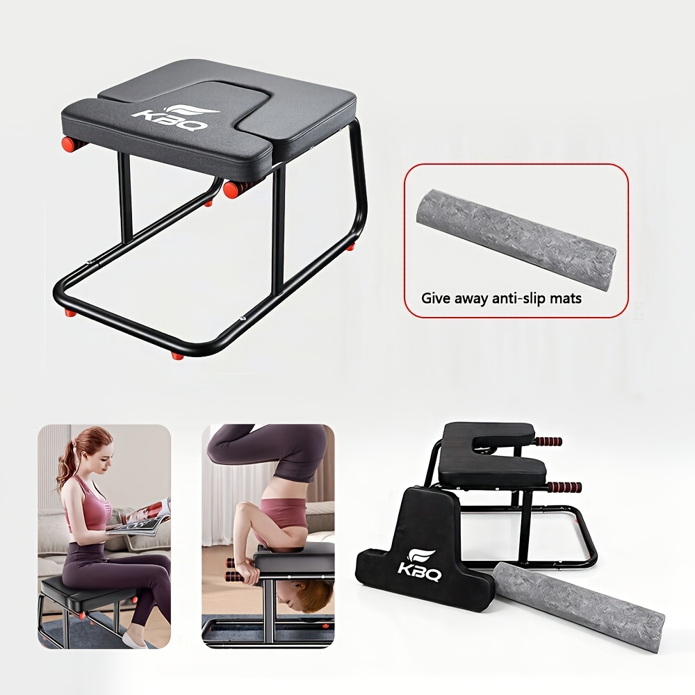 TEMU Banqueta invertida multifuncional, silla de yoga con reposacabezas y asa, silla de yoga de pie para entrenamiento de , asiento familiar,