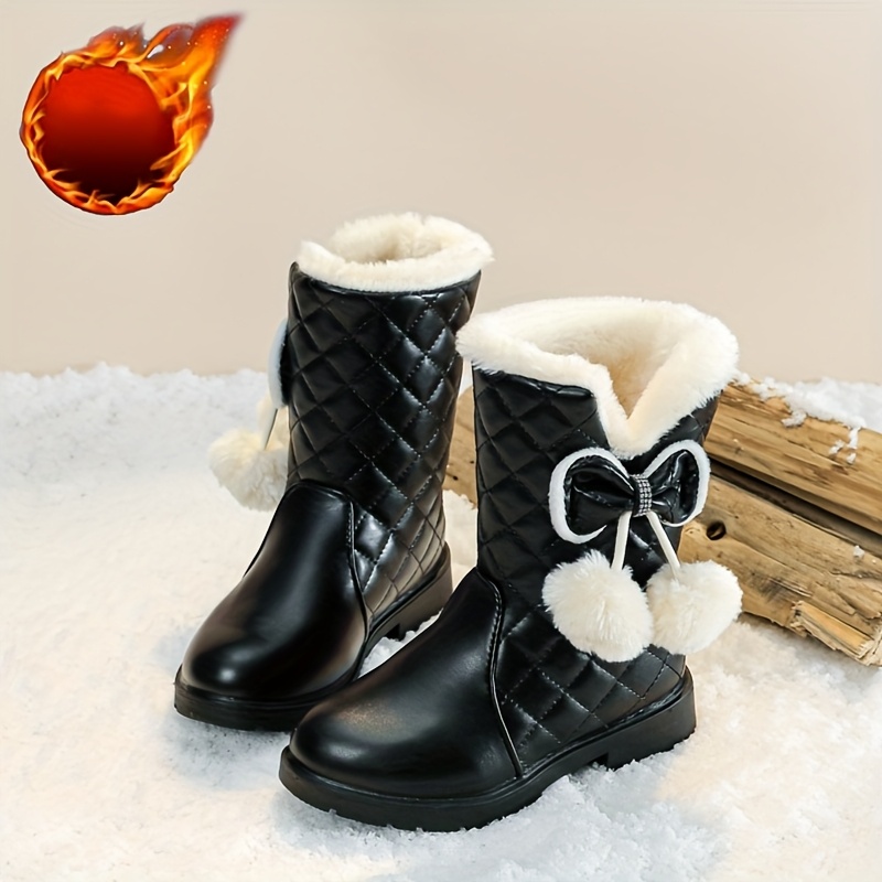 Image of Snow Boots For Girls, New Thick And Warm Princess Short Boots For Winter 2025, Suitable For Older Girls