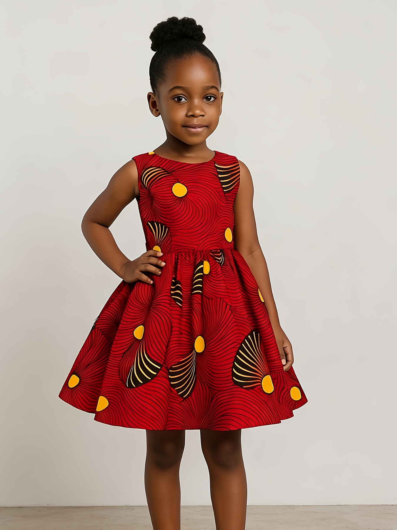 knee length dresses for ladies Juba African Print Dress – Ray Darten
