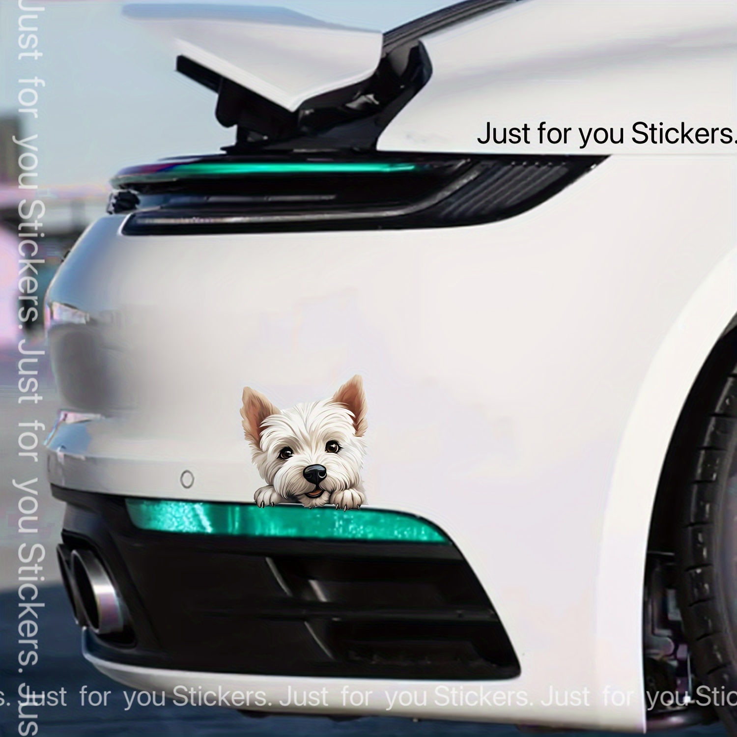 

1pc Western Highland Dog Laptop Vinyl Sticker, Suitable For Walls, Cars, Windows, Trucks, , Refrigerators