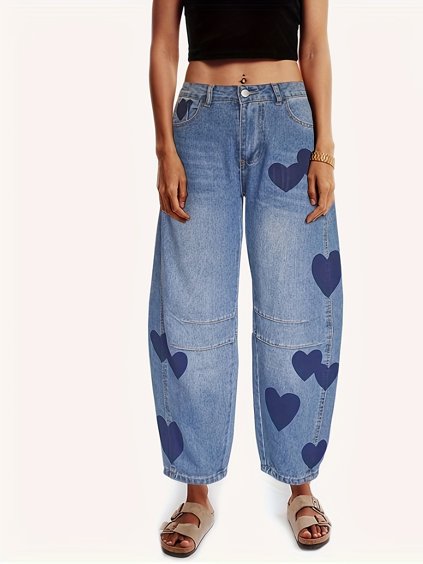 heart jeans sold on Temu United States