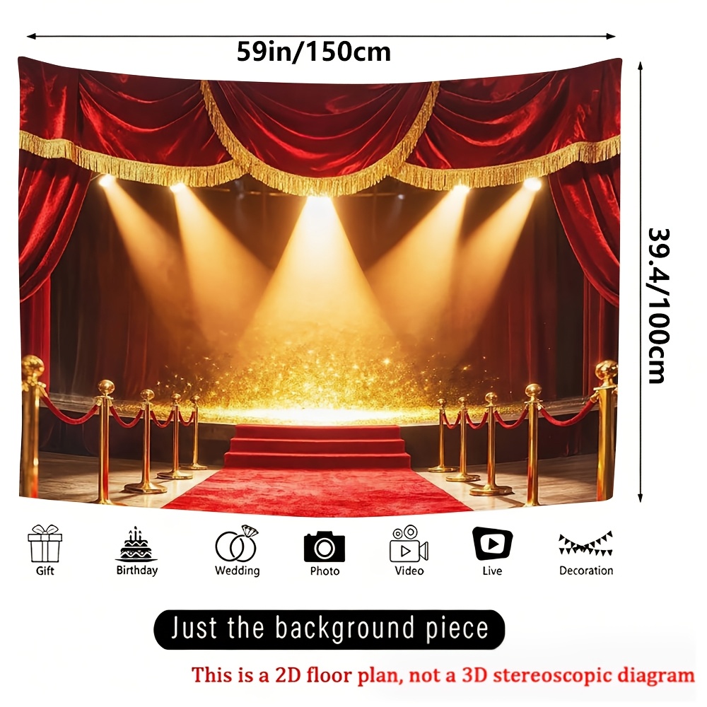 Red Carpet Backdrop for Movie Star Photography