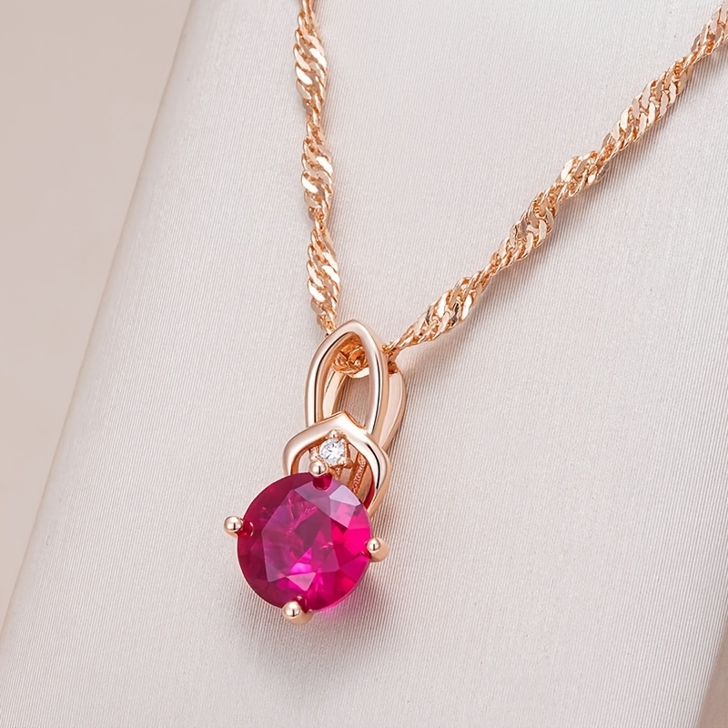 TEMU 1pc Exquisite Synthetic Zirconia Inlaid Women's Pendant Necklace Easy Niche Style Suitable For Daily Commuting Or Parties Birthday Gift Jewelry