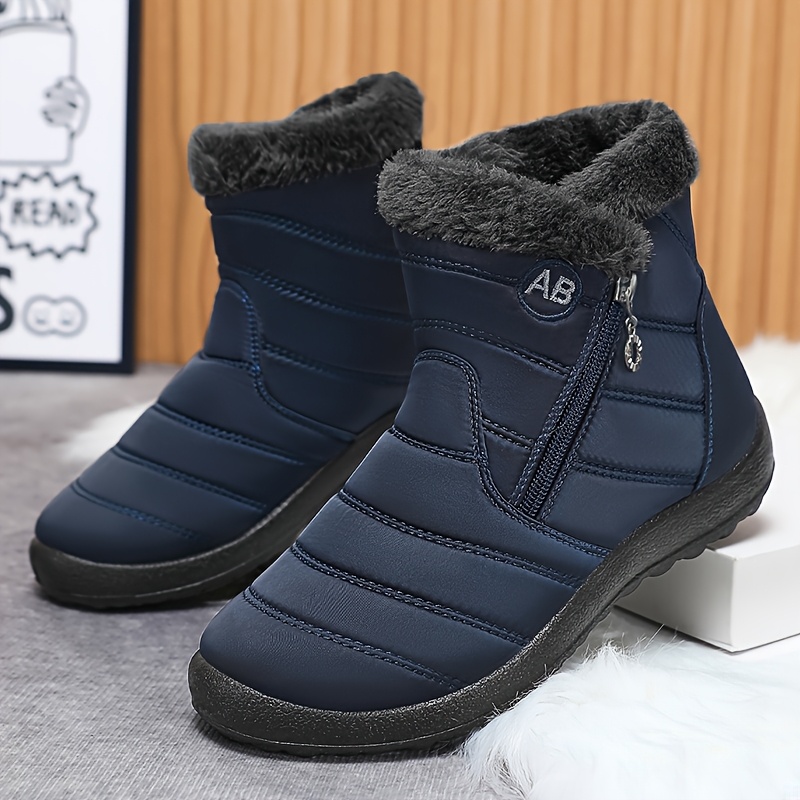 Unisex Wide-Fit Fleece-Lined Snow Boots