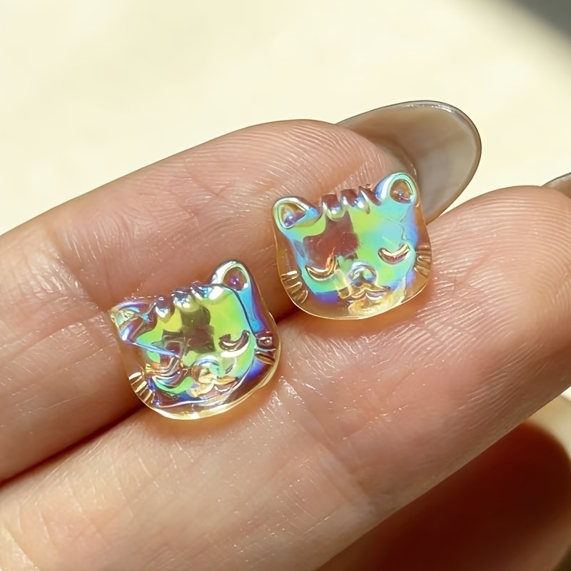 Cute Cat-Head Small Stud Earrings for Women