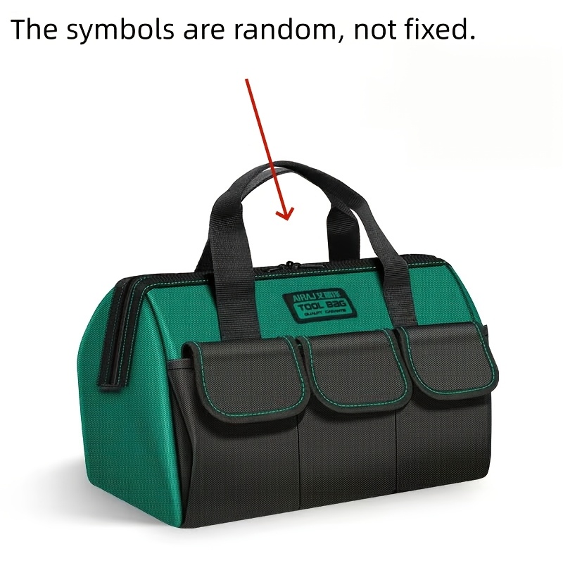 Image of 1pc Tool Storage Bag, Thickened Canvas Oxford Tool Pouch, Woodworking Tool Bag, Large Repair Storage Bag