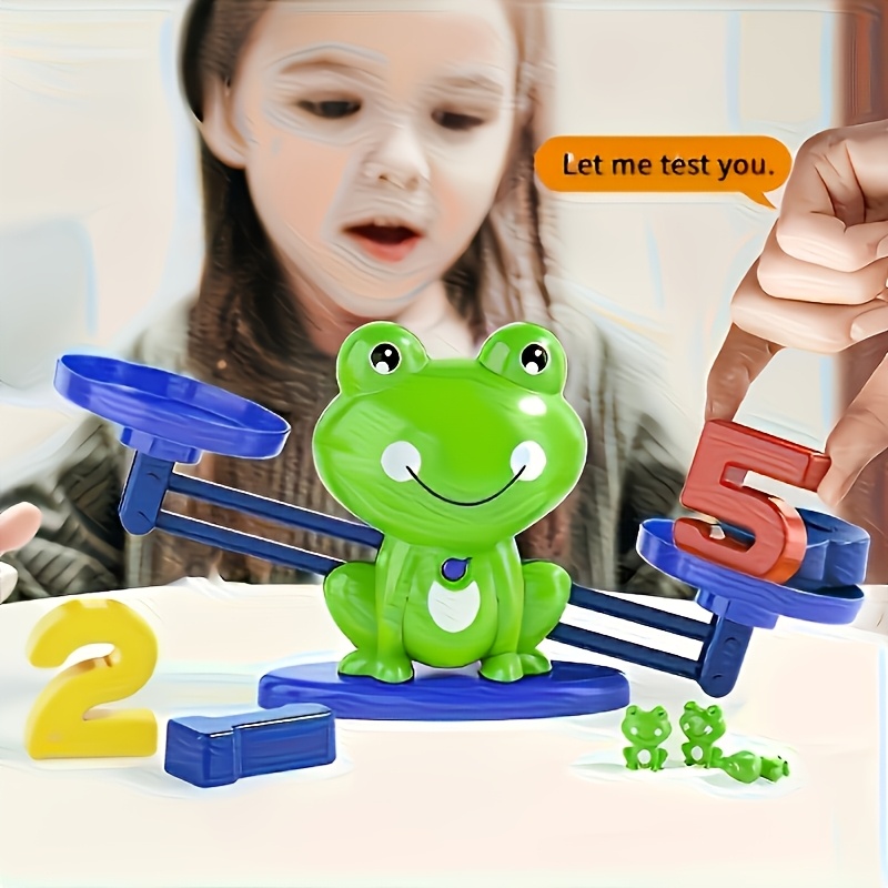 Frog Balance Math Toy, Interactive Weight Stacking Game