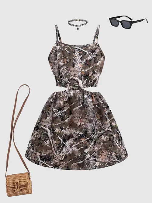 short camo prom dresses Camo Prom Dresses: A-Line Short Camouflage Homecoming Gowns