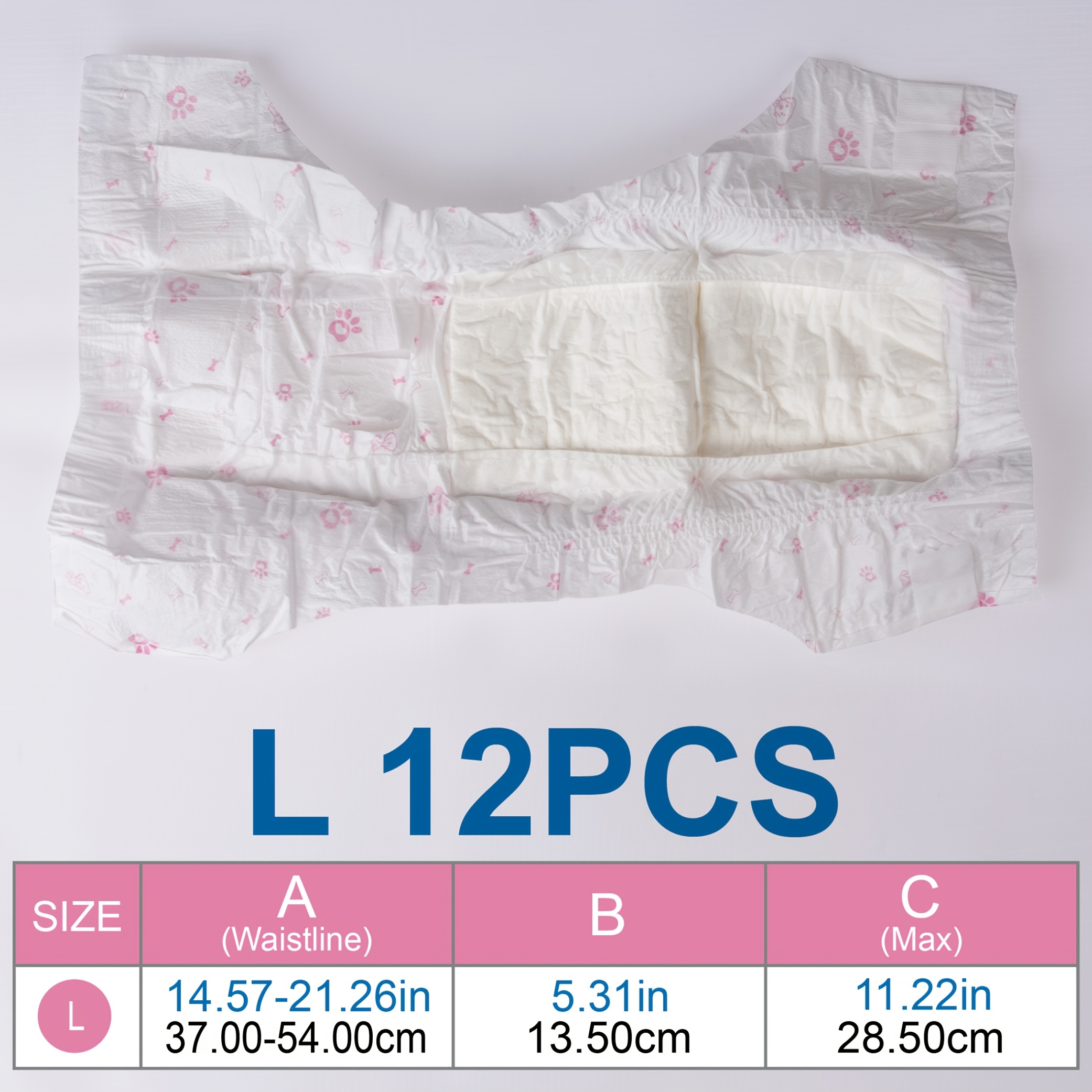 TEMU Couches Jetables pour Chiennes - Douces et Confortables, Absorbantes et Étanches, Soins Postopératoires pour Chiens, Incontinence Urinaire pour