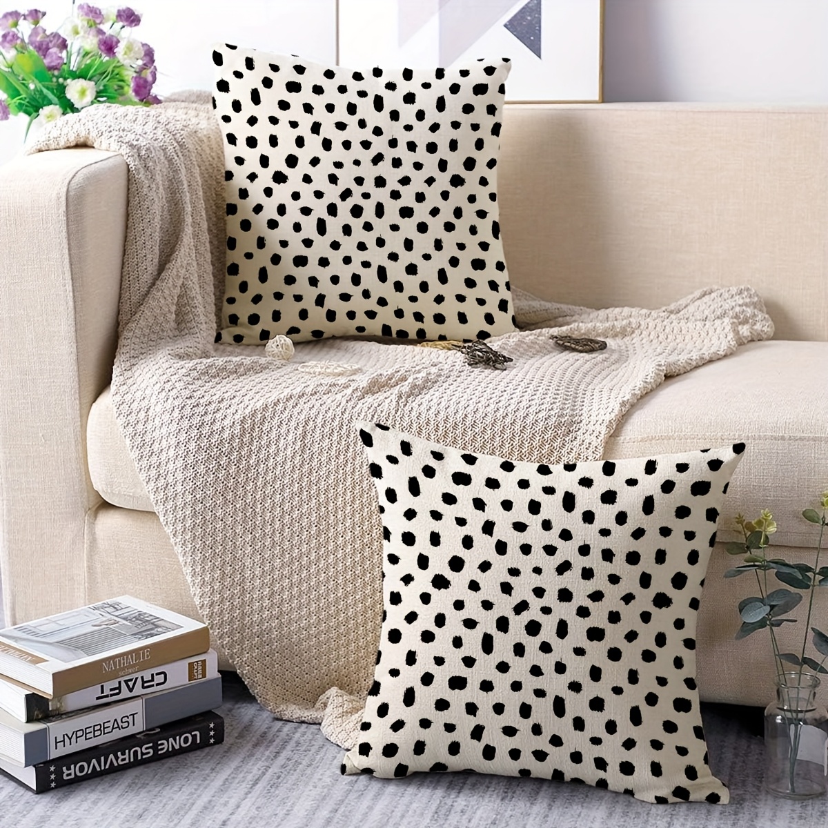 kuddöverdrag svart leopardmönster reversibla kuddvar - Temu Sweden