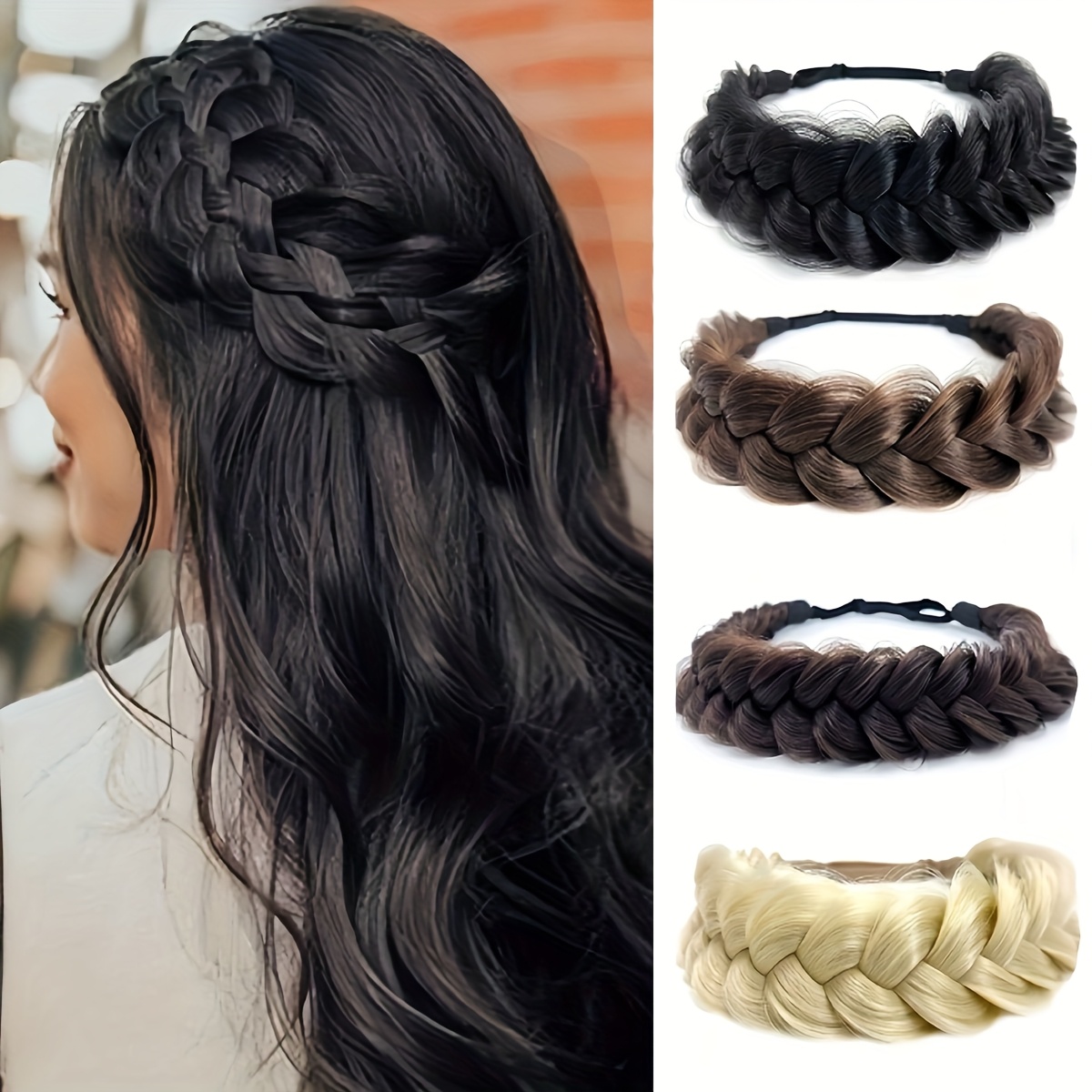 extensiones cabello trenzado ondulado suelto moda mujer 56 g