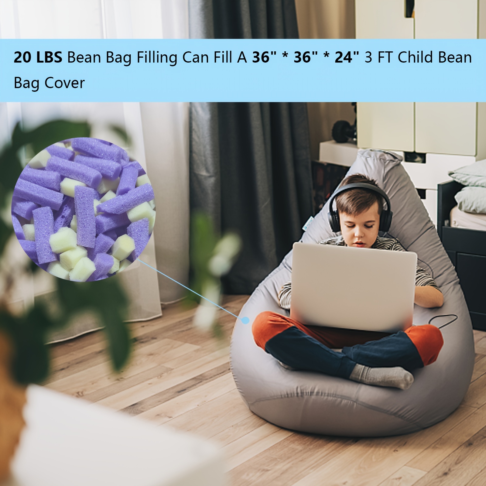Bean Bag Filler Memory Foam Cushion Fillers Memory Foam Foot Bean