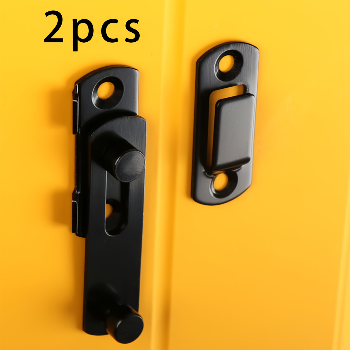 TEMU 2 pezzi Serratura per porta in acciaio inossidabile - Design scorrevole gradi, adatta per porte per animali domestici, garage, bagni, finestre,