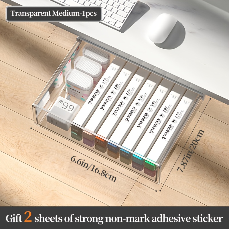 Desk Drawer Organizer - Lightweight Pet Storage Box, Suitable For Office And Student Desks, Wall-mounted Design.