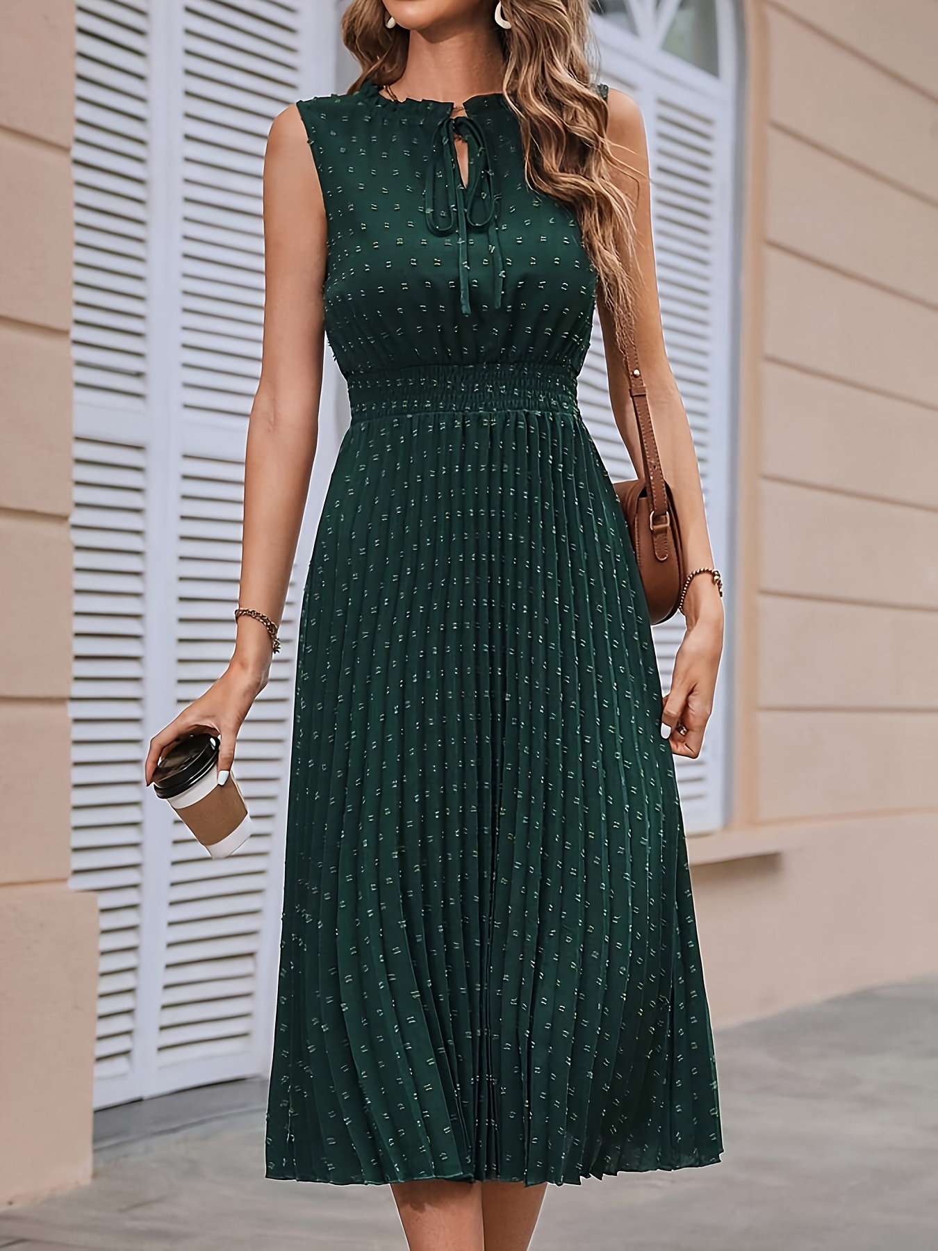 green emerald velvet dress Amazon Best Sellers: Best Women's Wear to Work Dresses main image 0