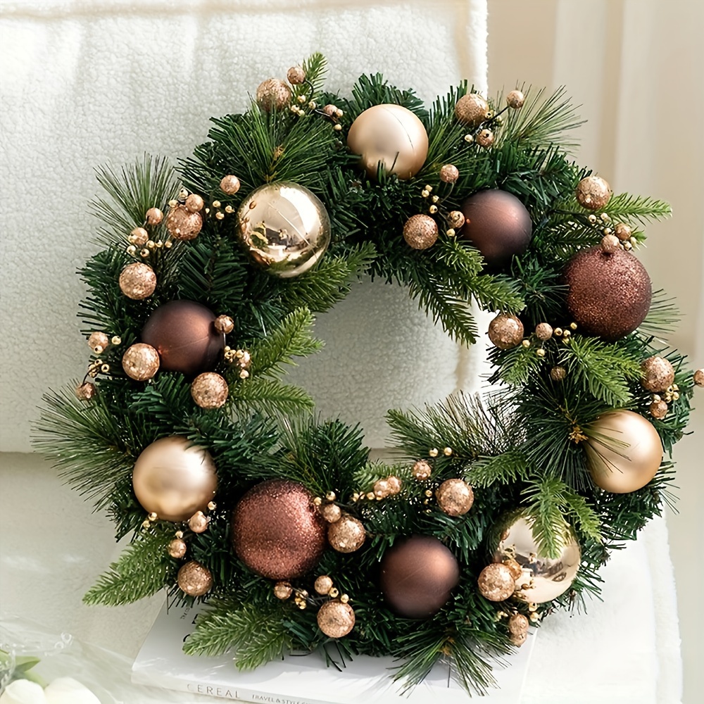 

Cozy , Artificial Christmas Wreath - Door & Window Decor, Ideal For Holidays Like Christmas, Thanksgiving, New Year's & More - No Battery Needed