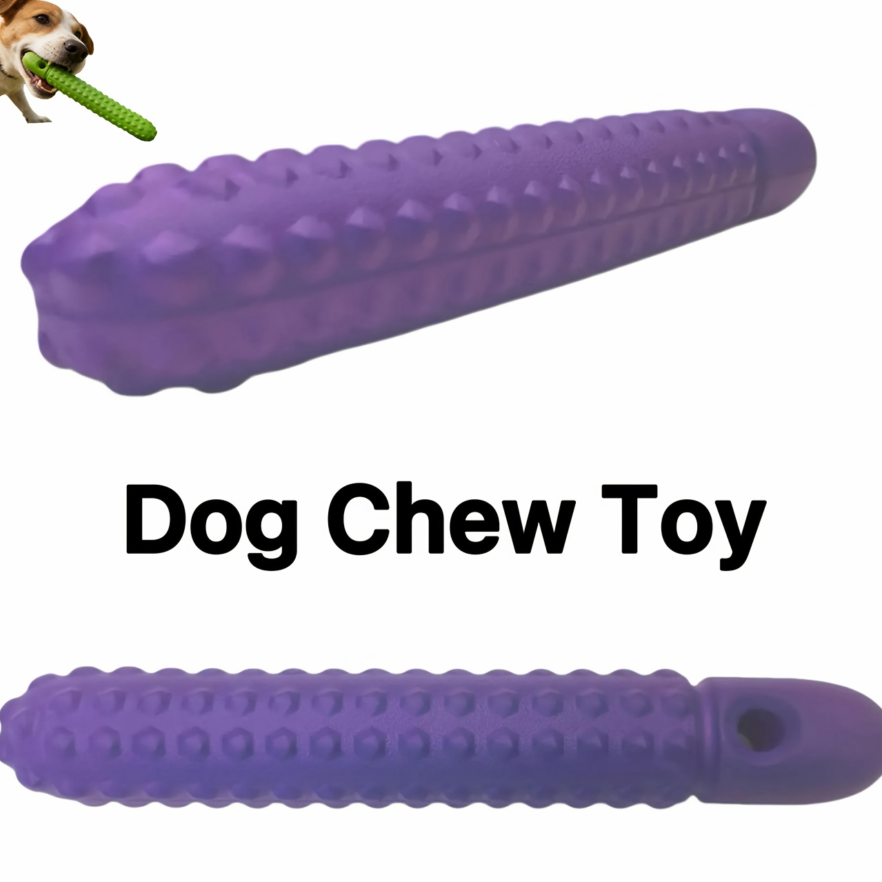 TEMU Billydino Durable Corn-shaped Dog Chew Toy, Tug Of War & Interactive Training Toy, Non-slip Grip Handle, Eva Pet Toy For Small, Medium & Large