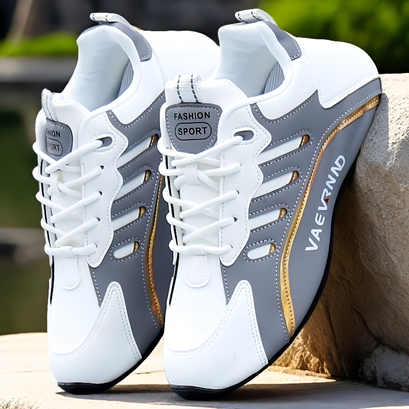 Men's Wide Size Low-Top Lace-Up Casual Sneakers