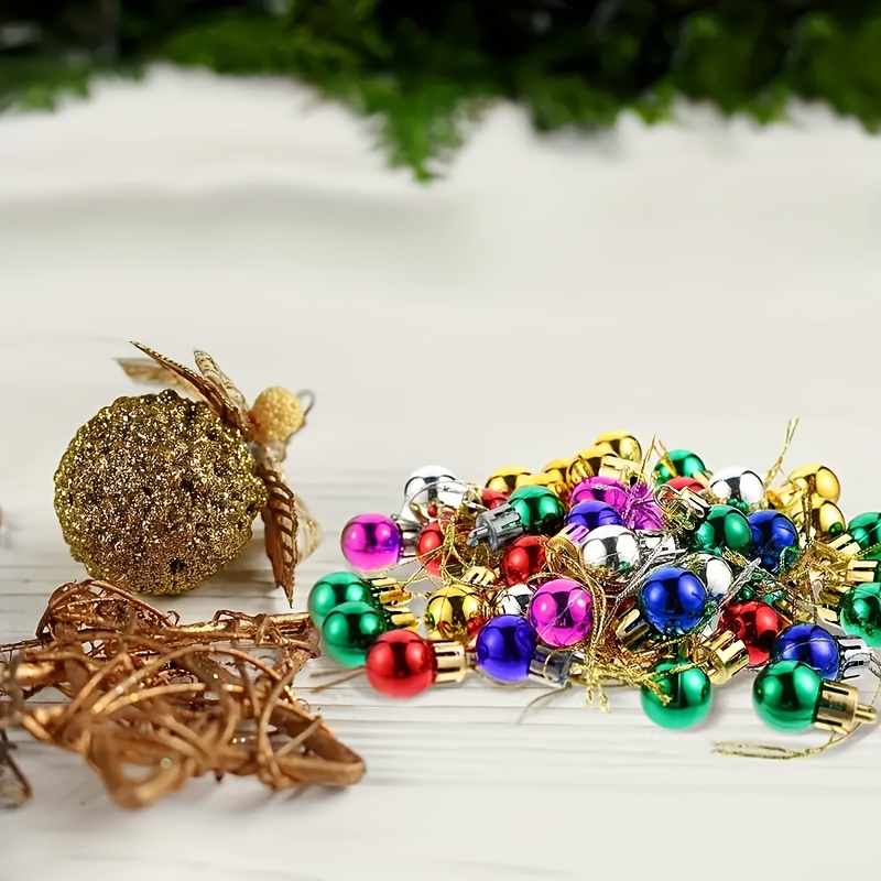 50 stück mini weihnachtskugeln christbaumschmuck kugeln