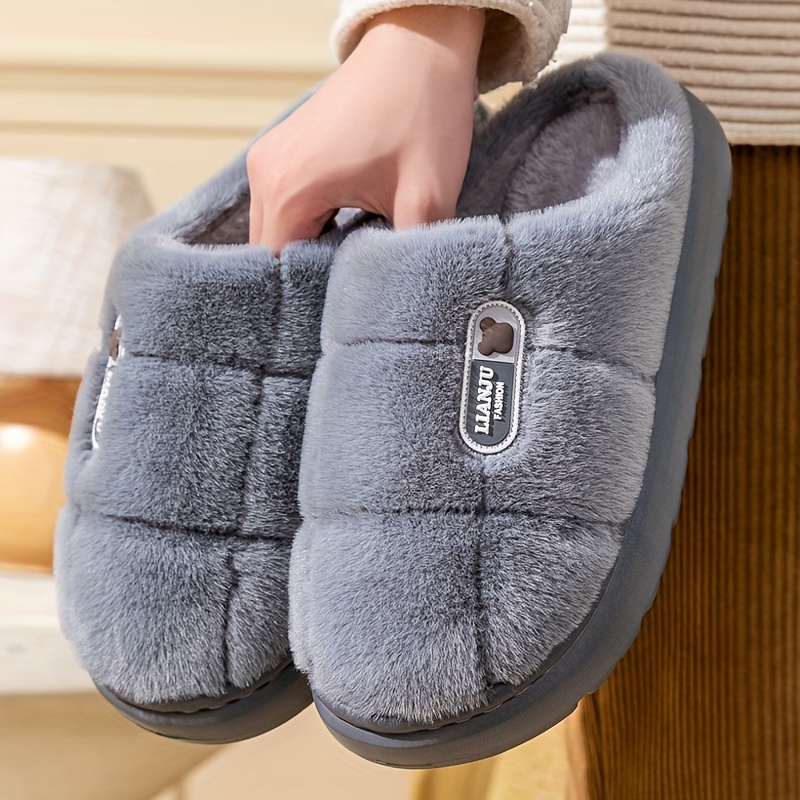 

Men's Slippers - Oversized, Warm & Non-slip For Indoor/outdoor Use, Fall/winter, Sole, Home Use