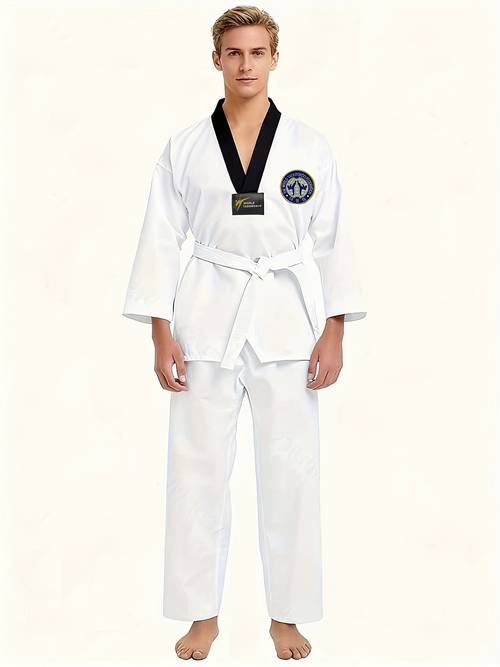 joshmei obm adult karate taekwondo uniform white training suit for men and women taekwondo gi uniform sports fitness judo training sportswear mens gift for valentines day