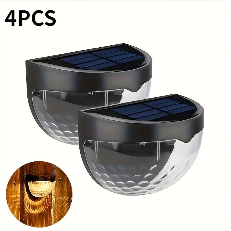 4pcs Solar Wall Lights Outdoor Wall Washer Lights Courtyard Garden Light And Shadow Lights Balcony Step Lights Decorative Wall Lights