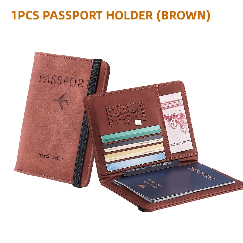 TEMU 1pc Rfid Passport Holder, Thin Passport Wallet, Surface, Multi Functional Wallet, Travel Passport Holder, Cute Card Holder